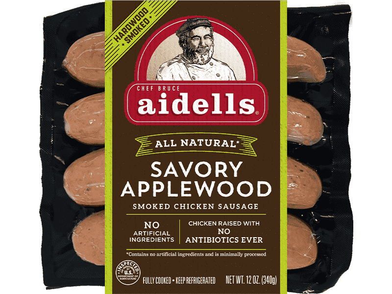 ALL NATURAL* SAVORY APPLEWOOD SMOKED CHICKEN SAUSAGE