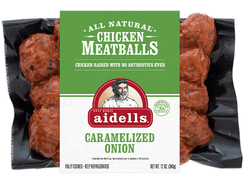 ALL NATURAL* CARAMELIZED ONION CHICKEN MEATBALLS 