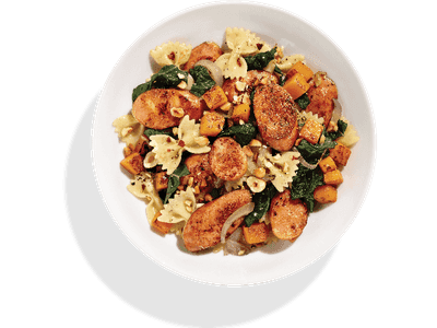 Harvest Farfalle with Chicken & Apple Sausage