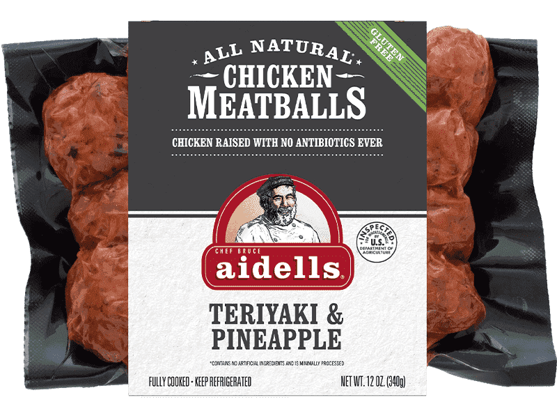 ALL NATURAL* TERIYAKI & PINEAPPLE CHICKEN MEATBALLS 