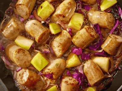 Cabbage with Chicken & Apple Sausage Skillet 